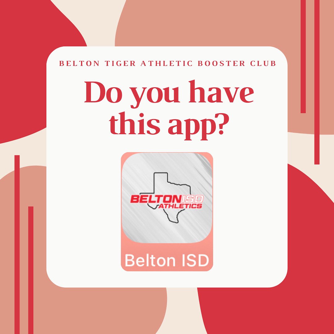 Did you know there is an app that you can see almost everything for Belton Tiger Athletics? If you haven’t already download you should. It’s available on Apple App Store &amp; Google Play 😊🐅 Go Tigers!!