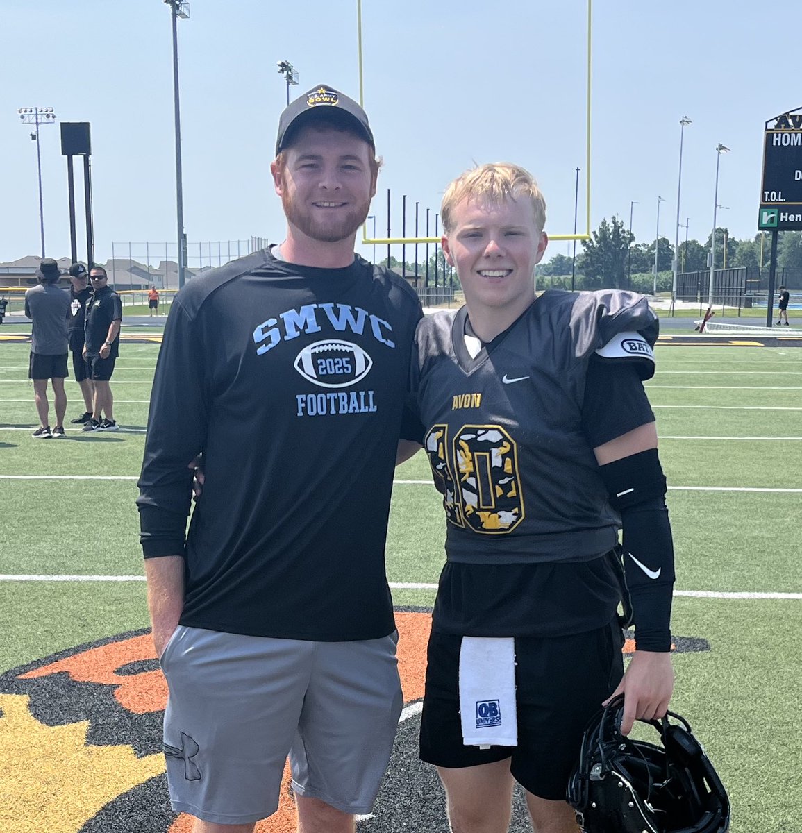 After a great meeting with <a href="/CoachPowellSMWC/">Trey Powell</a> <a href="/coachpowell91/">🏈Blaine Powell🏈</a> 
I am blessed to receive my first offer From <a href="/SMWCFB/">SMWC Football</a> Thanks to all the coaches!
<a href="/AvonFBOrioles/">Avon Football</a> <a href="/AvonQBClub/">Avon QB Club</a> <a href="/Orioles_AD/">Avon High School Athletic Director</a> <a href="/CoachCam_CamQBs/">Grant Cameron CamQBs</a> <a href="/RobGibsonHC/">Rob Gibson</a>