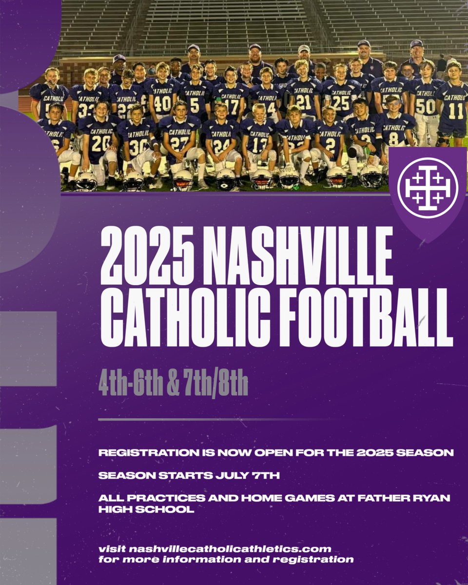 Father Ryan Football (@frhs_football) on Twitter photo Less than a month away until Nashville Catholic Football officially starts!!
Registration and information can be found at NashvilleCatholicAthletics.com
Questions? nashvillecatholicfb@gmail.com
Can't wait to see everyone out on July 7th!
<a href="/fatherryan/">Father Ryan High School</a> <a href="/ZachMett/">Zach Mettenberger</a> <a href="/ccatholicfb/">Nashville Catholic Football</a> Less than a month away until Nashville Catholic Football officially starts!!
Registration and information can be found at NashvilleCatholicAthletics.com
Questions? nashvillecatholicfb@gmail.com
Can't wait to see everyone out on July 7th!
<a href="/fatherryan/">Father Ryan High School</a> <a href="/ZachMett/">Zach Mettenberger</a> <a href="/ccatholicfb/">Nashville Catholic Football</a>