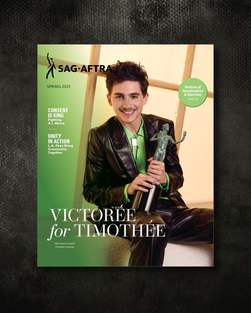 The SAG-AFTRA magazine is for YOU, #SagAftraMembers! 💚 Check out the Spring 2025 issue and stay in the know. ow.ly/8rrH50W5HjP