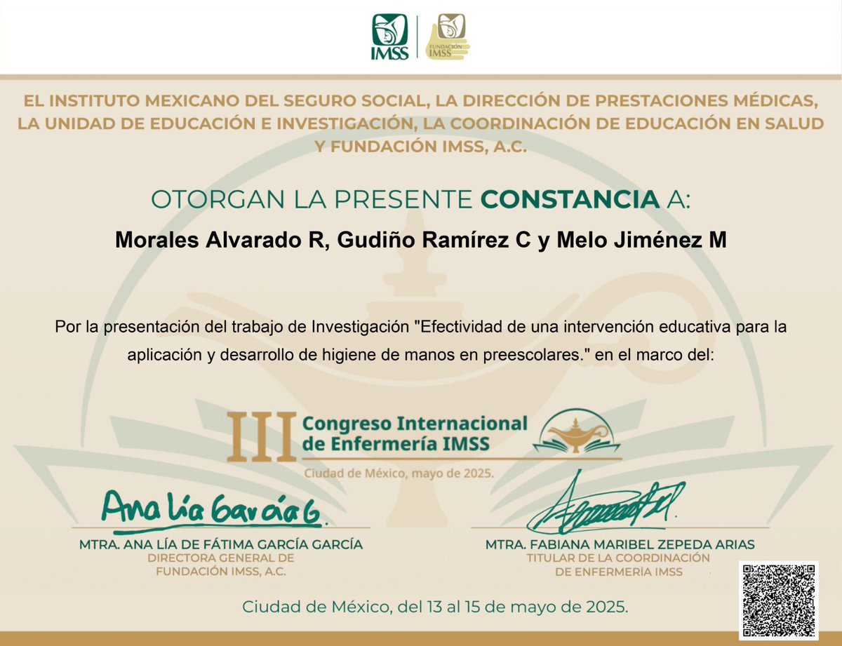 Felicitamos a los estudiantes de Enfermería, por su destacada participación en el III Congreso Internacional de Enfermería del IMSS, bajo el lema “Impulsando alianzas para el futuro de la enfermería”, celebrado en el Centro Médico Nacional “Siglo XXI”, en la CDMX.