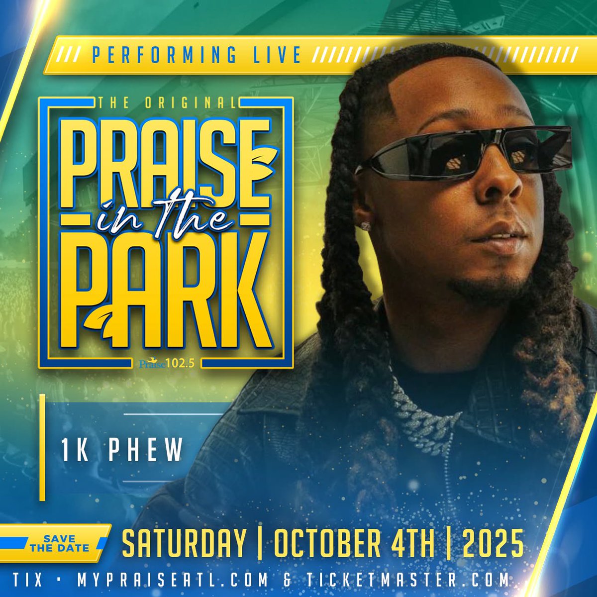1kphew's tweet image. It’s official‼️‼️ Catch me rockin out at the ORIGINAL Praise in The Park with @Praise1025 #PraiseinThePark, Saturday October 4th at The Wolf Creek Amphitheater 📌 #linkinbio 

Get your tickets now at MyPraiseATL.com

#PraiseinThePark #ATL #Praise1025 #TheOriginal