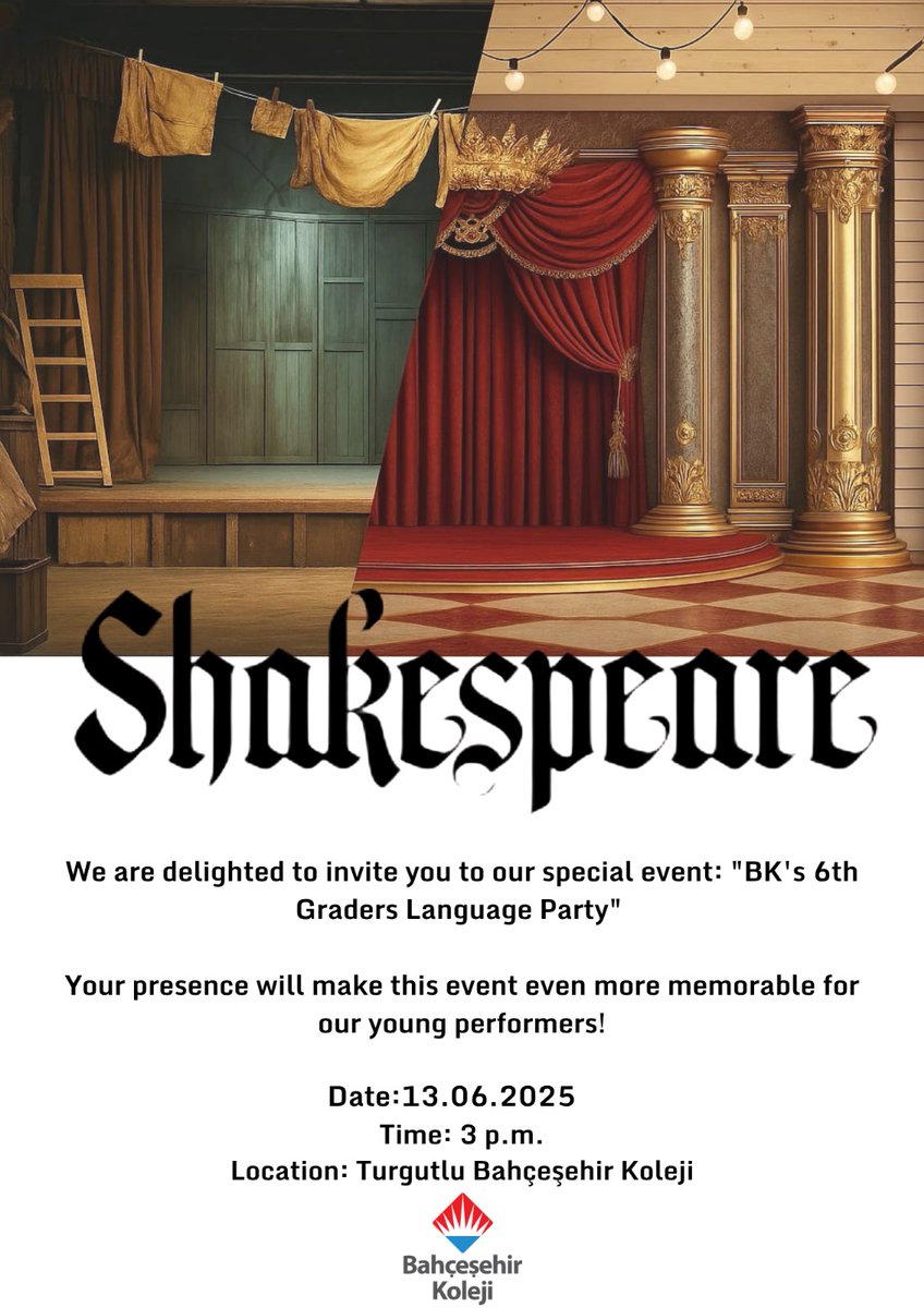 Bahcesehir_Turgutlu (@turgutlubk) on Twitter photo We are delighted to invite you to our special event: "BK's 6th. Graders Language Party"
Your presence will make this event even more memorable for our young performers!
<a href="/EnverYucel/">EnverYucel</a>
<a href="/koccozlem/">Dr.Özlem Koç</a>
<a href="/ozgeeasln/">Özge ASLAN</a>
<a href="/Savas_BOYAR/">Savaş BOYAR</a>
<a href="/fatlihann/">Fırat atlıhan</a>
<a href="/nurdanzorer/">Nurdan Gundogdu</a>
<a href="/barisszgn/">Barış SEZGİN</a> We are delighted to invite you to our special event: "BK's 6th. Graders Language Party"
Your presence will make this event even more memorable for our young performers!
<a href="/EnverYucel/">EnverYucel</a>
<a href="/koccozlem/">Dr.Özlem Koç</a>
<a href="/ozgeeasln/">Özge ASLAN</a>
<a href="/Savas_BOYAR/">Savaş BOYAR</a>
<a href="/fatlihann/">Fırat atlıhan</a>
<a href="/nurdanzorer/">Nurdan Gundogdu</a>
<a href="/barisszgn/">Barış SEZGİN</a>
