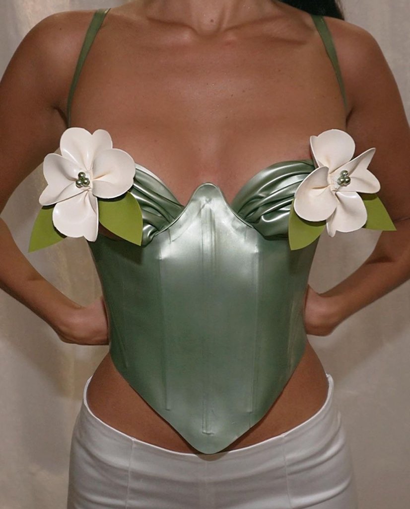 poster girl ‘miami’ latex corset ss24