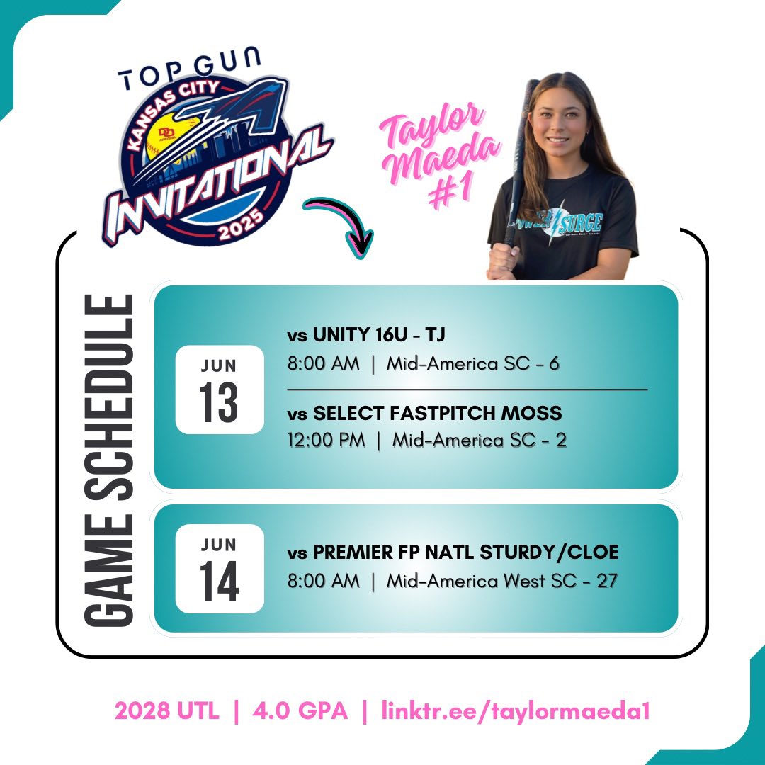 TaylorMaeda1's tweet photo. @DukeSOFTBALL Hi @DukeCoachYoung & @prstaggs, Iβm so excited you will be at the Top Gun Invitational and would love for you to watch us play! We are a solid group πͺπ» @PowerSurgeSos
Hope to see you in KC! Go Blue Devils! ππ
#futurebluedevil https://t.co/NlQRwasHmL