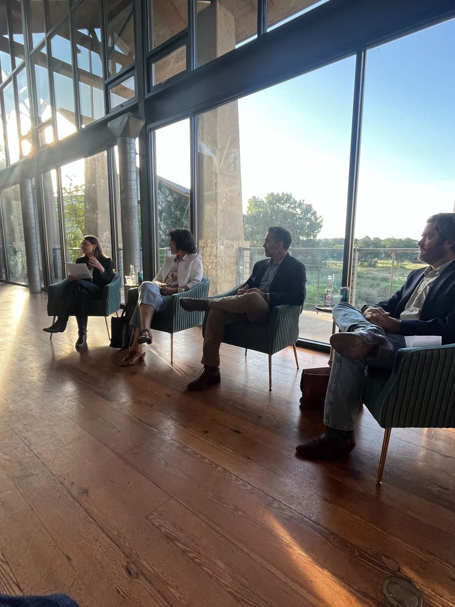 TWF CEO Sarah Schlessinger was proud to join former U.S. IBWC Commissioner <a href="/mariaelenaginer/">Dr. Maria Elena Giner, P.E.</a>, Executive Director of <a href="/thegulftrust/">Gulf Trust</a>  <a href="/jaykleberg/">Jay Kleberg</a>, and <a href="/texaswatertrade/">Texas Water Trade</a> CEO Scott Moorhead at the sold out <a href="/LBJFutureForum/">LBJ Future Forum</a> at the <a href="/WildflowerCtr/">Wildflower Center</a> last night. #txwater