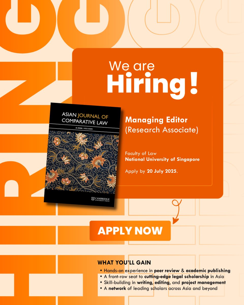 Asian Journal of Comparative Law tweet media