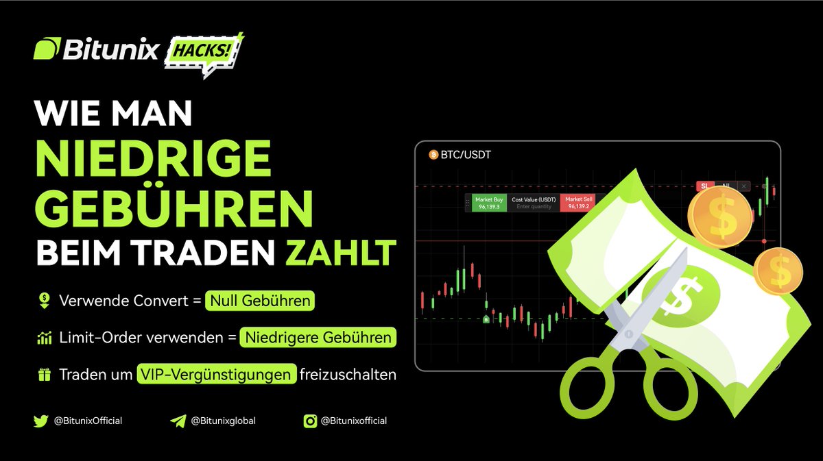 BitunixDE's tweet image. Warum mehr bezahlen, wenn man es nicht muss? 👀
Entdecke, wie Bitunix dir hilft, Gebühren zu senken und deine Gewinne zu steigern.  
Dein Geldbeutel wird es dir danken 👊 #BitunixHacks