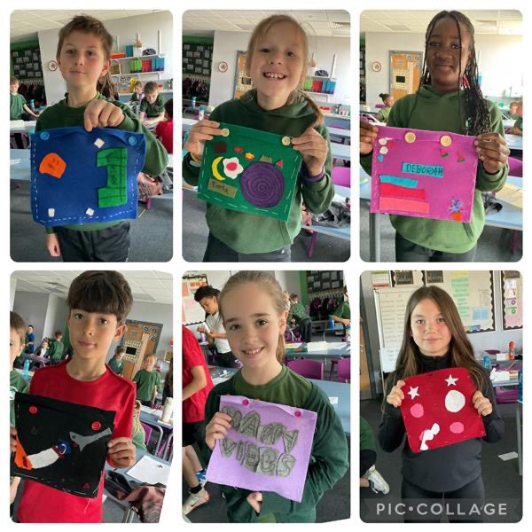 LakesHampton's tweet photo. Year 4 showed great patience and resilience in DT this week. In this unit they designed and sewed pouches for their reading books. They worked really hard and the results were spectacular! https://t.co/CmHk9YciHE
