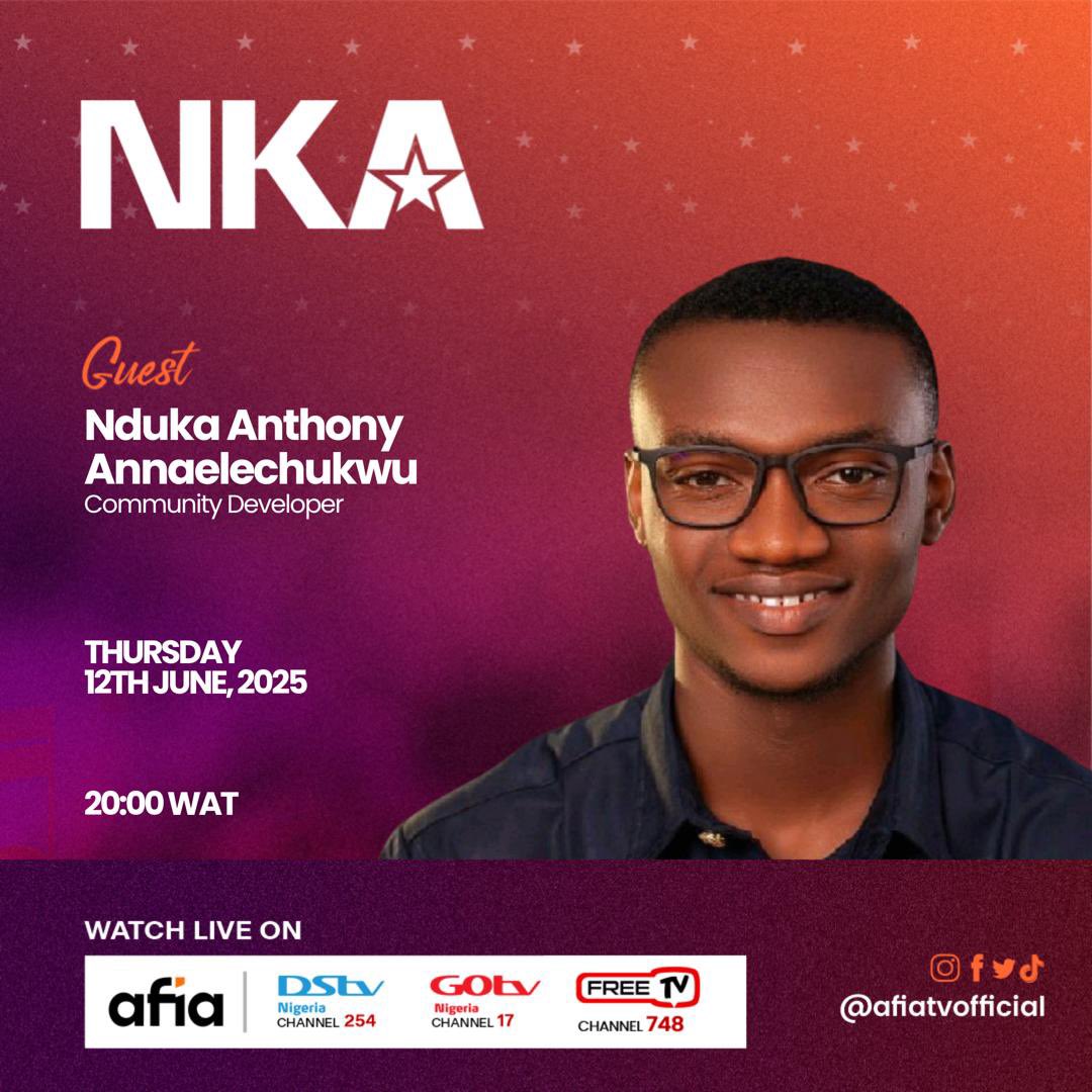 Annaelechukwu (@ndukaanthonya) on Twitter photo Iโll be live tomorrow on <a href="/AfiaTvOfficial/">AfiaTvOfficial</a> Nka Session sharing a bit about who I am, what I do, and most importantlyโwhy I love doing it.
Itโs a great chance to learn more about my journey and the impact Iโm working to create.
See flyer for details on how to tune in. Iโll be live tomorrow on <a href="/AfiaTvOfficial/">AfiaTvOfficial</a> Nka Session sharing a bit about who I am, what I do, and most importantlyโwhy I love doing it.
Itโs a great chance to learn more about my journey and the impact Iโm working to create.
See flyer for details on how to tune in.