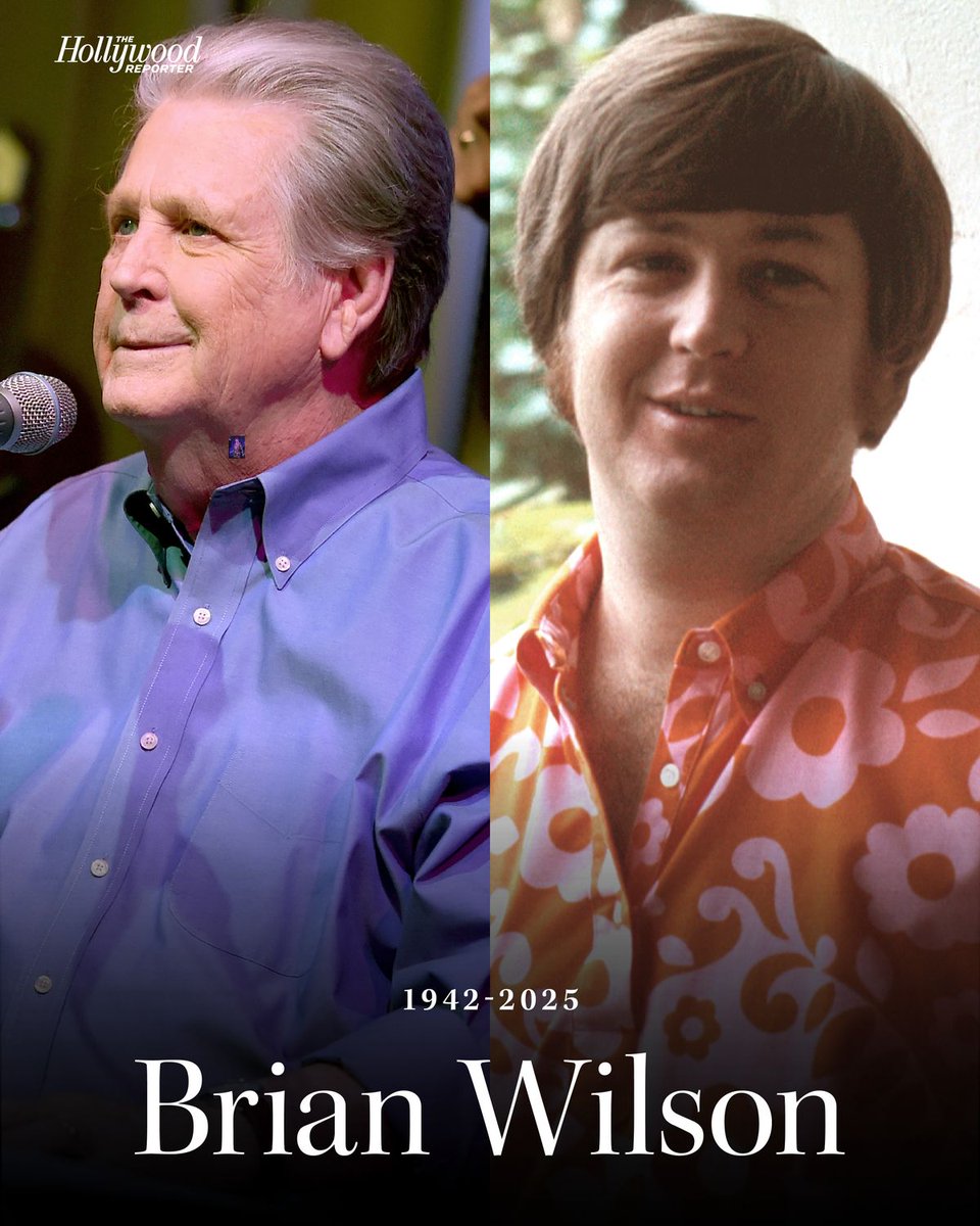 THR's tweet image. Brian Wilson, whose “teenage symphonies to God” made him the poet laureate of adolescent heartbreak as a founding member of The Beach Boys, has died. He was 82 bit.ly/4mW36nm
