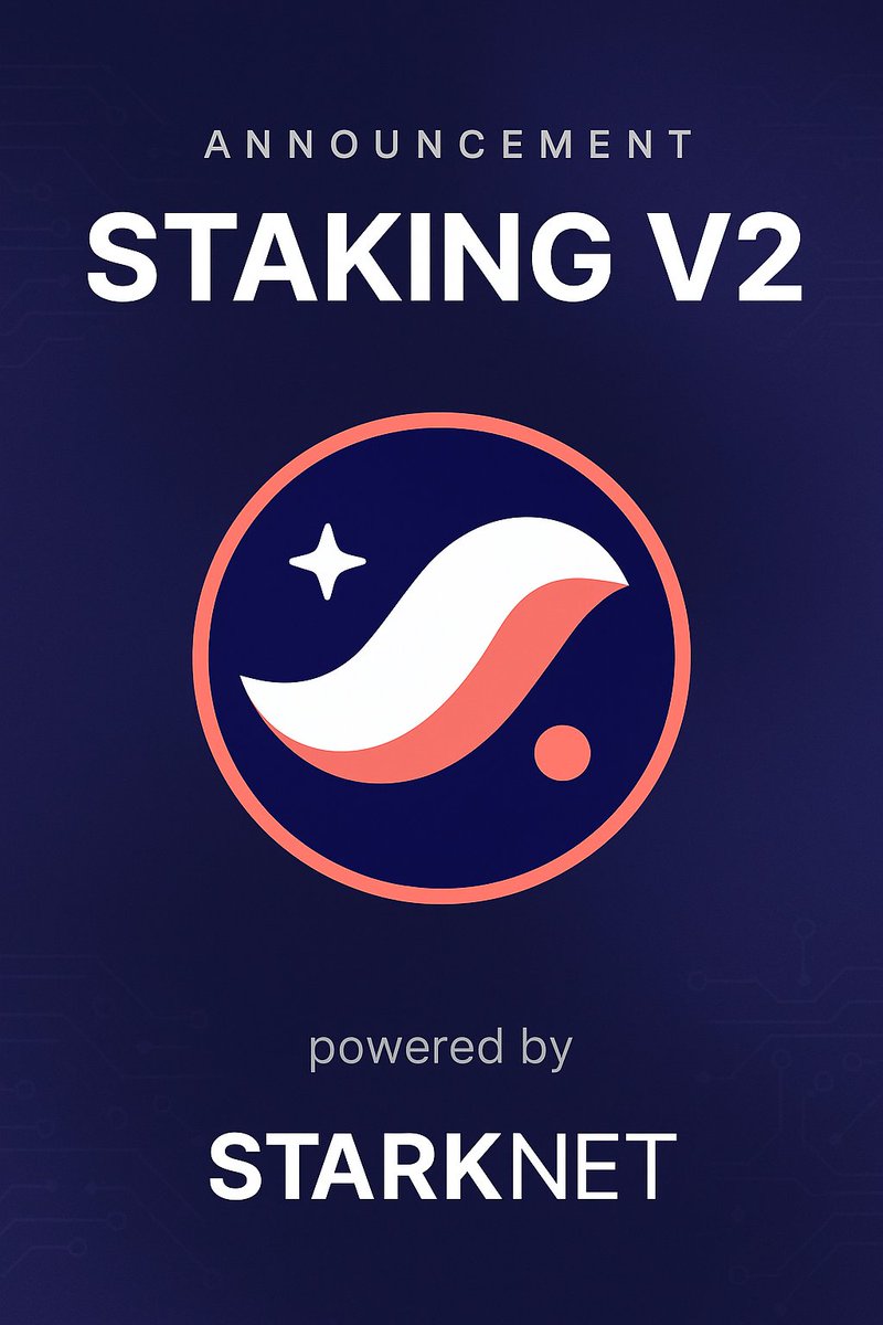 brother about.stark ๐บ (@0xabout) on Twitter photo STRK Staking v2 is around the corner. Here is what you need to know:
โ๏ธ <a href="/Starknet/">Starknet</a> is the first L2 to evolve its consensus mechanism live.
โ๏ธ STRK Staking v2 launches on Mainnet on June 17.
โ๏ธ Block Attestation: Validators must attest to blocks during epochs; active monitoring is STRK Staking v2 is around the corner. Here is what you need to know:
โ๏ธ <a href="/Starknet/">Starknet</a> is the first L2 to evolve its consensus mechanism live.
โ๏ธ STRK Staking v2 launches on Mainnet on June 17.
โ๏ธ Block Attestation: Validators must attest to blocks during epochs; active monitoring is