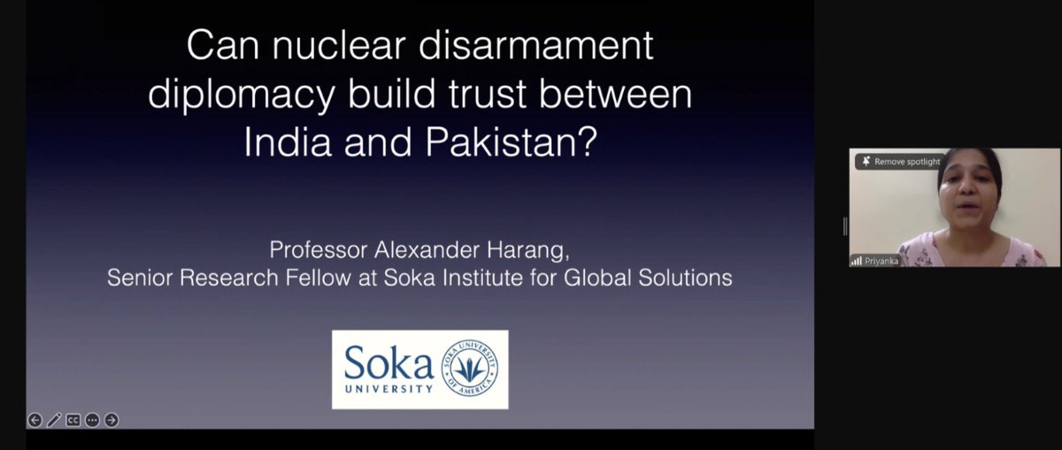 Discussed #NuclearDisarmament with Prof Harang in #Lectureseries started by <a href="/aaghazedosti/">Aaghaz-e-Dosti</a> 
#indiapakistanconflict #disarmament 
<a href="/UNinIndia/">United Nations in India</a> <a href="/unodavienna/">UN Office for Disarmament Affairs Vienna</a> <a href="/UNODC_ROSA/">UNODC South Asia</a> <a href="/UN4Youth/">UNYouth</a>