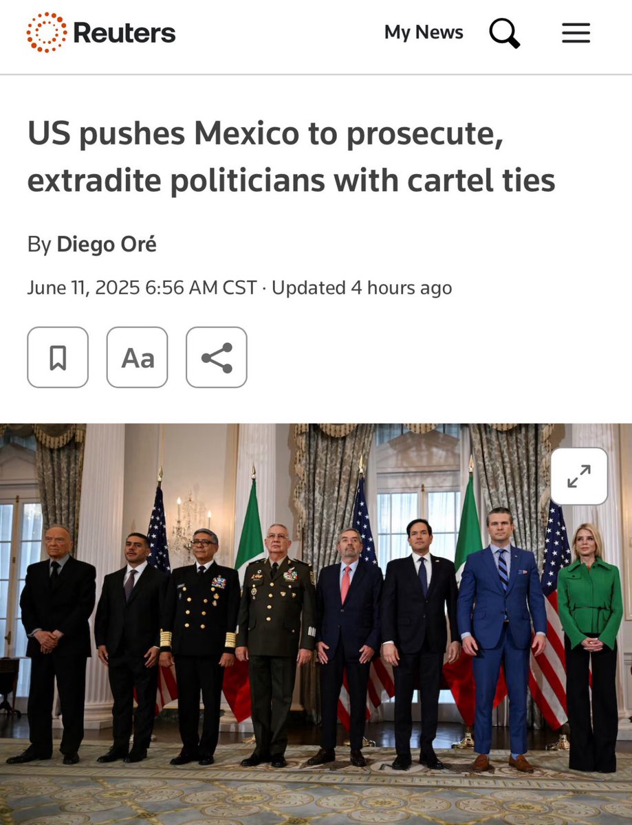 “EE.UU. presiona a México para que procese y extradite a políticos con vínculos con el narco.”