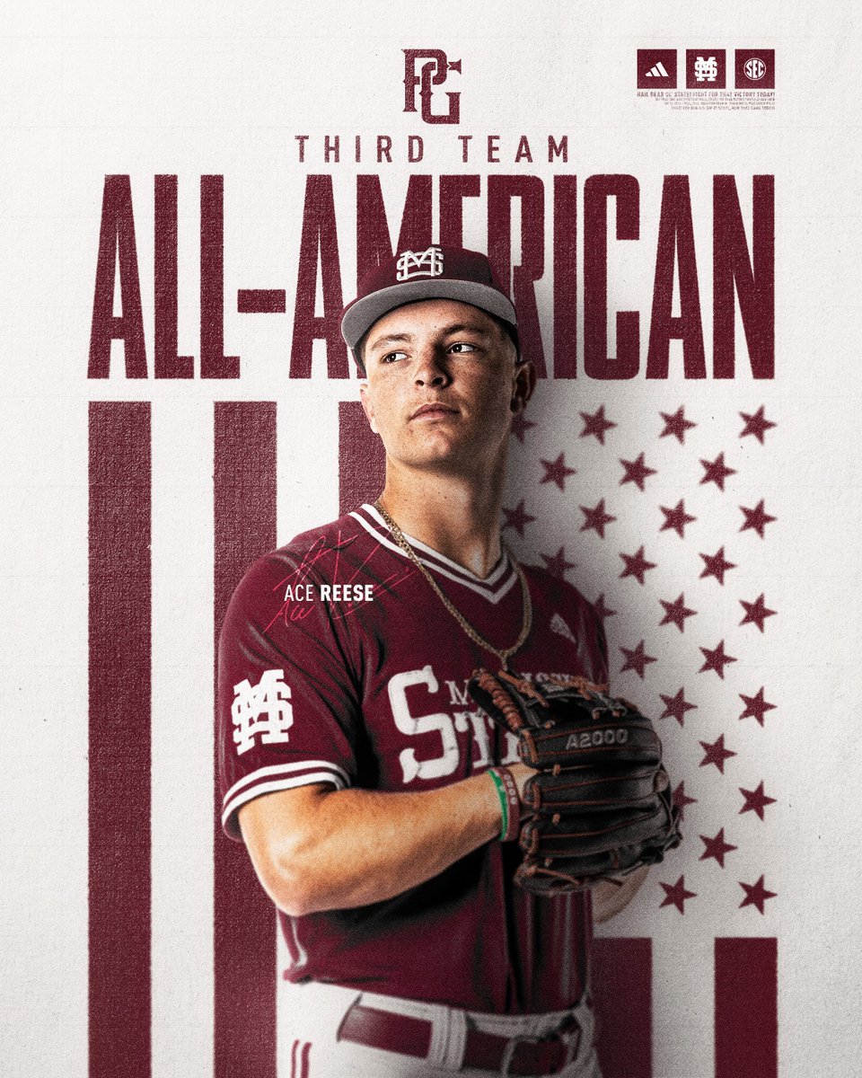 Our 3B <a href="/TheRealAceReese/">Ace</a> was tabbed a third team All-American by <a href="/PerfectGameUSA/">Perfect Game USA</a>. #HailState🐶

📰: hailst.at/4dYyuxi