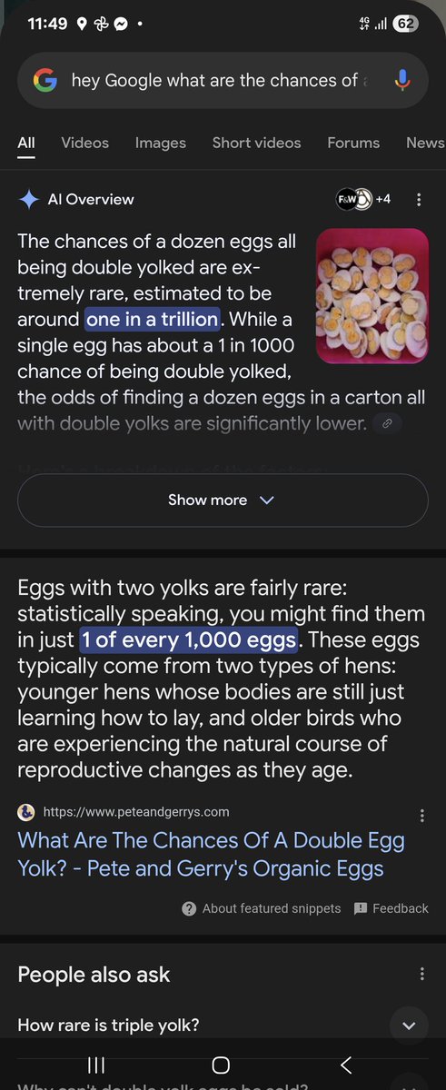 Metwinge's tweet photo. For 5 mins.  I believe i was the #luckiest man on earth.   1 in a trillion for 12.  Only had 10 eggs, so it's still good odds #Doubleyoke

What's the #Eurolottery odds?? https://t.co/QAUjbBLG4n