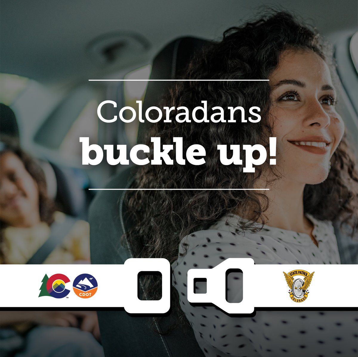 The vast majority of Coloradans buckle up! Remember, the two-second decision to buckle up could save your life. #BuckleUp #ClickItOrTicket #SafeSummer #DriveSafe