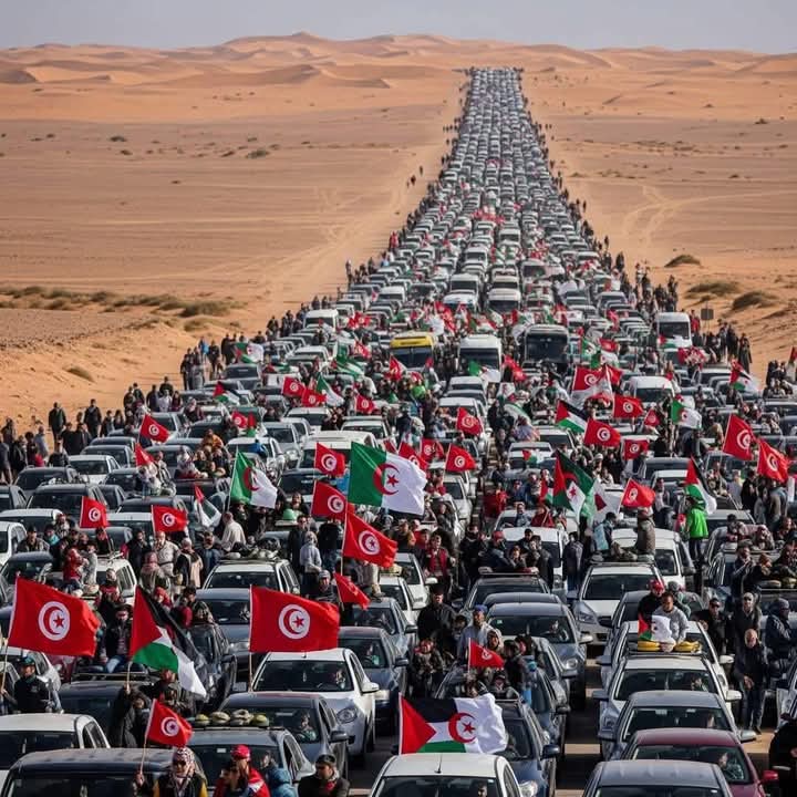 د(قافلة الصمود) په نوم نړیوال لاریون،چې د #غزې په لور روان ده.
🌹🍀🌹🌹