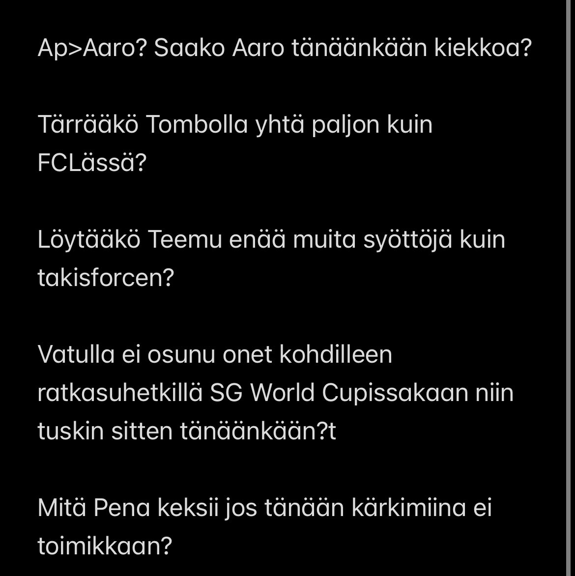 SEMIFINALS DAY 2😈

SERIES 1-1

Do or die! Today we have to be in our own level and maybe even better to win

Lähetään toteuttaa!
#unelmaelää #viedäännää #sokkelonplayoffjuna #bots  #kohtaLomalle 

🆚<a href="/ParasiteNHL/">Parasite</a> 
⏰20:30~
📺 twitch.tv/Reactiomedia

<a href="/SportsGamerGG/">SportsGamer</a> #ECL25Spring