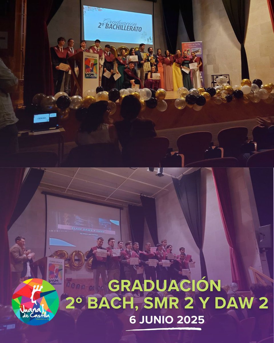 🎓✨ 6 de junio de 2025 – Una tarde para el recuerdo

Así despedimos en el IES Juana I de Castilla a una generación que ya forma parte de nuestra historia:
📚 El alumnado de 2º de Bachillerato
💻 La promoción de SMR2
🖥️ Y muy especialmente… ¡la primera promoción del ciclo de DAW