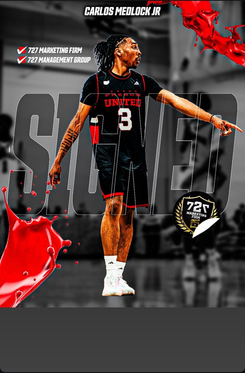 glhoward109's tweet photo. Congratulations to 
Phenom United 2026 Carlos Medlock in signing with 727 Management &amp; 727 Marketing Firm. Big things are ahead for this Rising Phenom ￼who has Committed to Link Academy. 
#WeArePhenomUnited
#WeAre727
“Coach” Howard https://t.co/aBTNwJWYUo