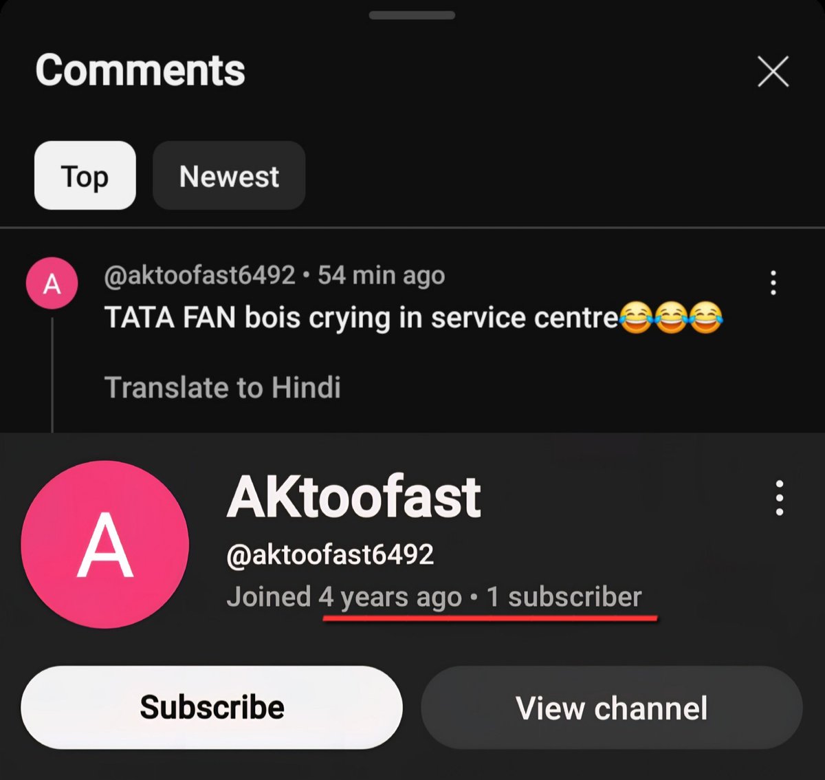 Sachin_950's tweet photo. Aukaat bhale jhaant bhar
Komment karoon raat bhar
#gemsofyoutube #bncap #baleno
The first one literally gained โ๐ปone subacariber 'TOO FAST'!!! (in 4 years) https://t.co/m1vXaGb9UA