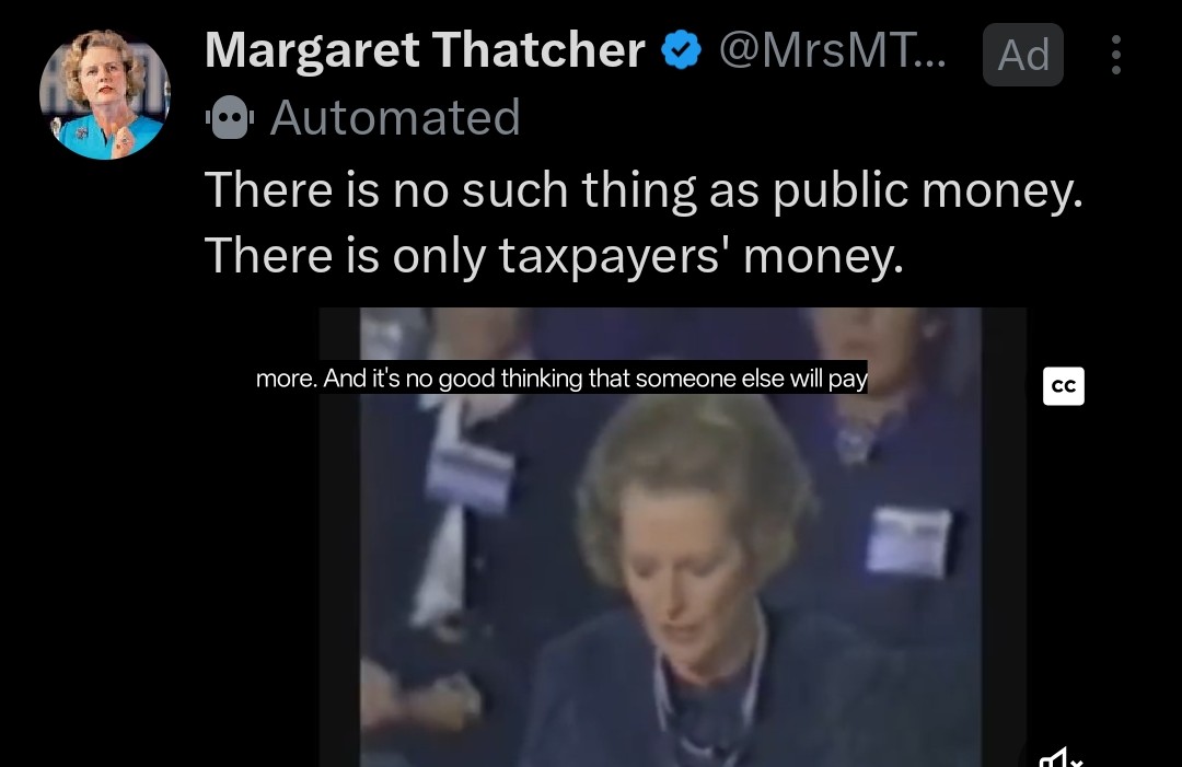 Blimey, they've reanimated her, blue tick and everything.