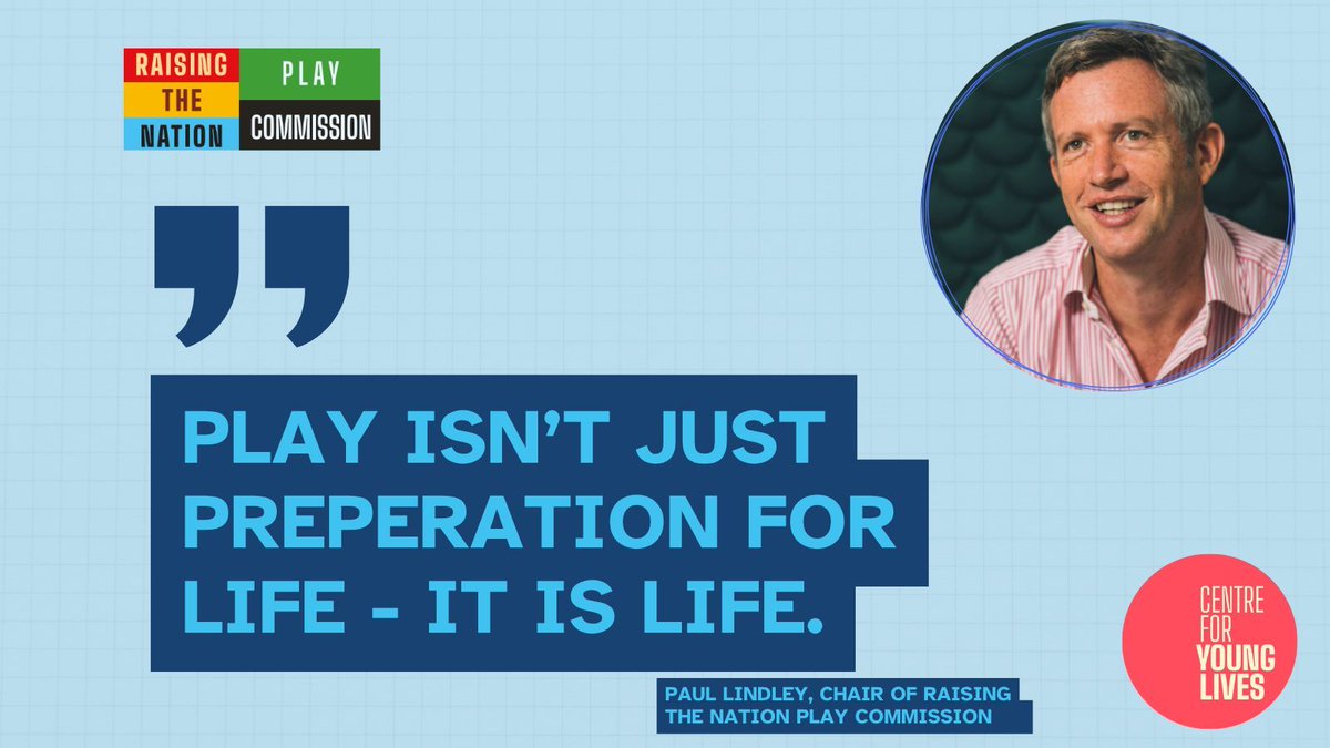 1,200+ leaders - GPs, teachers, early years, local gov, health workers, architects, charities &amp; academics - have urged the Govt to adopt a National Play Strategy

Read Raising the Nation Play Commission's final report: 
cfyl.org.uk/report/Everyth…

#EverythingtoPlayFor
<a href="/CfYoungLives/">Centre for Young Lives</a>