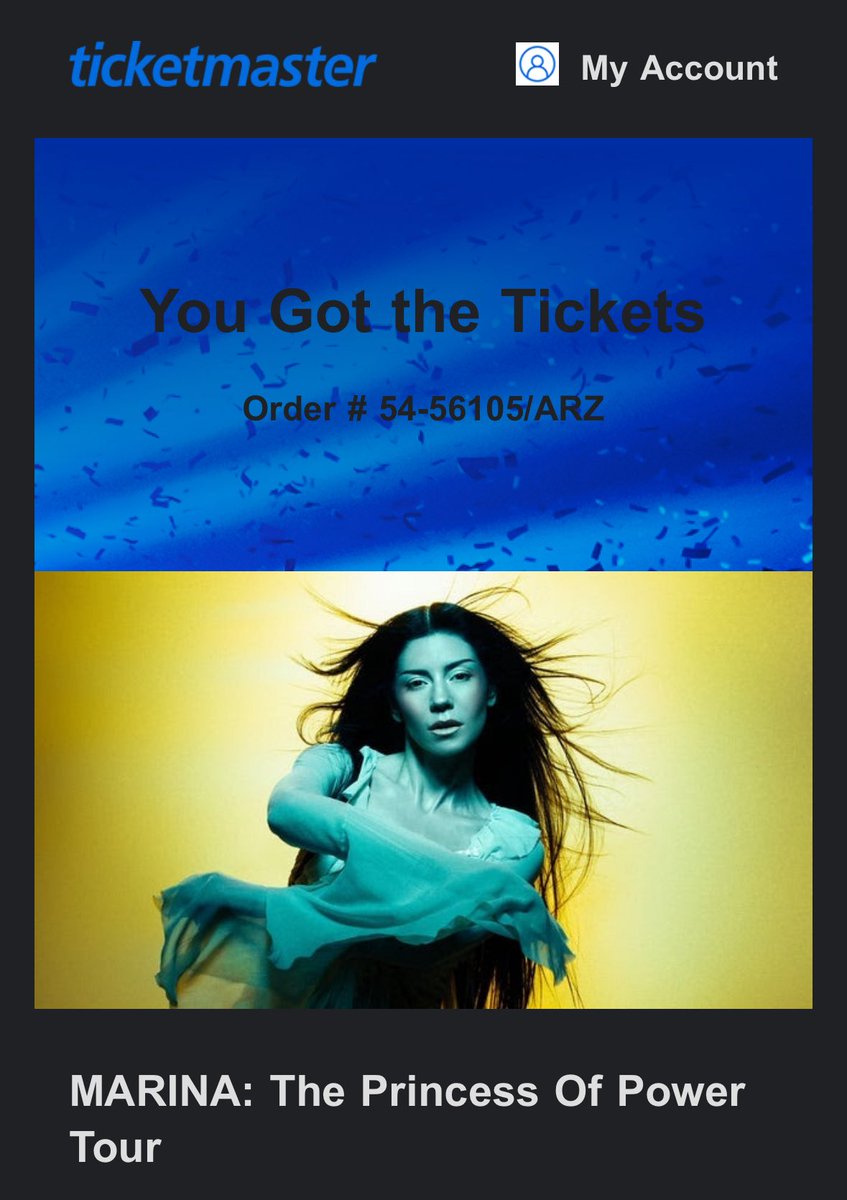 CWebbu's tweet photo. I got vip!!! My first Marina concert and it’s vip I’m going to cry I just need to plan my outfit nowwww https://t.co/FenAxgbuVF