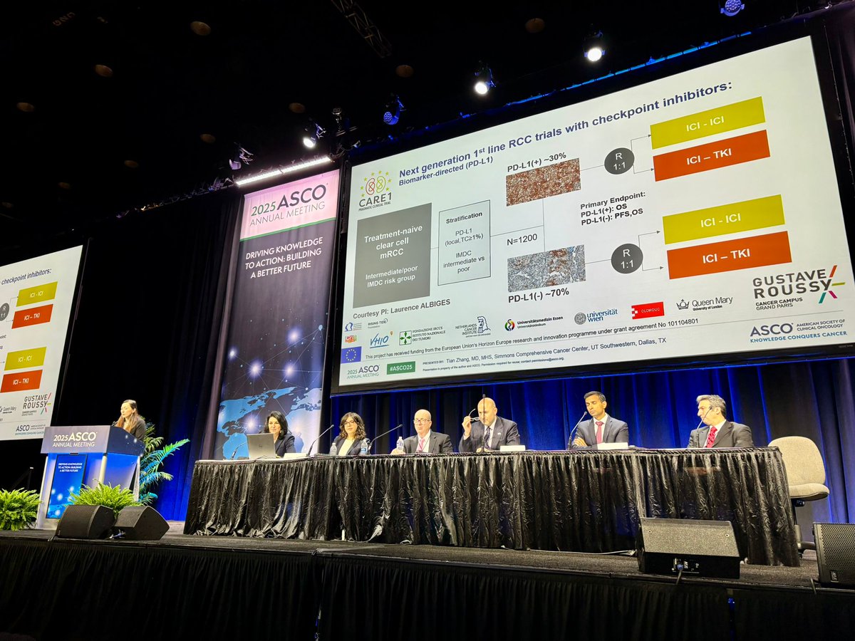 CARE1 Project (@care1project) on Twitter photo Fantastic discussion #ASCO2025 from <a href="/TiansterZhang/">Tian Zhang, MD, MHS, FASCO (@tiansterzhangmd.bsky)</a>! Thanks for highlighting CARE1 as the first head to head trial of IO-IO vs IO-TKI using a pragmatic biomarker! Fantastic discussion #ASCO2025 from <a href="/TiansterZhang/">Tian Zhang, MD, MHS, FASCO (@tiansterzhangmd.bsky)</a>! Thanks for highlighting CARE1 as the first head to head trial of IO-IO vs IO-TKI using a pragmatic biomarker!