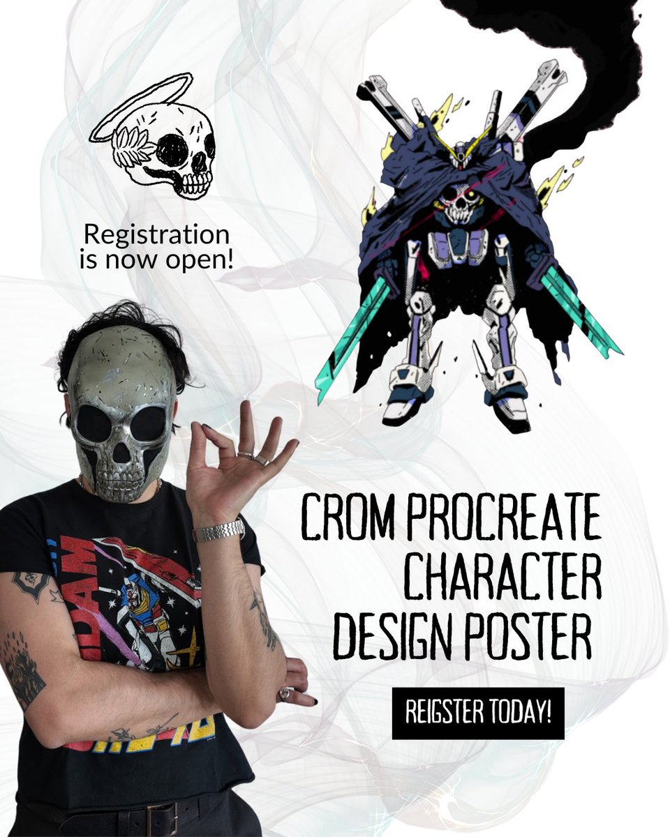 CROM_INK's tweet image. It's live! You can register for my character design poster Course now: crom-ink.com/characterdesig…