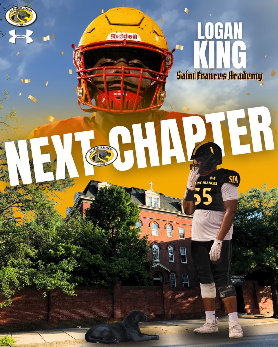 I will be transferring to Saint Frances Academy for my senior year. 
<a href="/CoachMessay/">Messay Hailemariam</a> 
<a href="/TavaresGar86480/">Coach Tavares Garland</a> 
<a href="/SFAfootball_MD/">St Frances Academy Football MD</a> 
<a href="/ryanburbrink/">Ryan Burbrink</a>