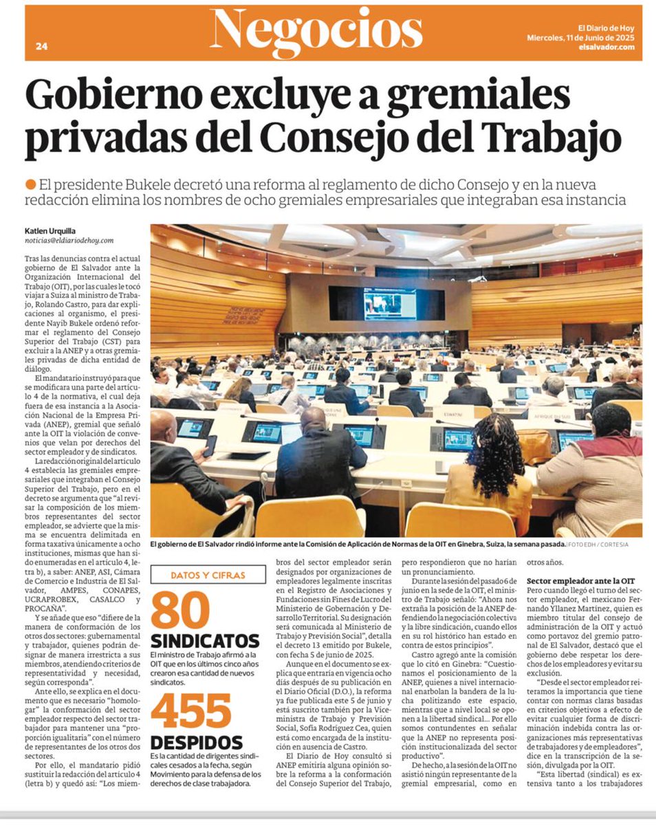 Ahora se siente excluida en el Consejo Superior de Trabajo porque ha perdido la hegemonía que durante años le permitió imponer, incluso, a los supuestos representantes de los trabajadores en estos órganos tripartitos.

La ANEP durante décadas ha sido uno de los principales