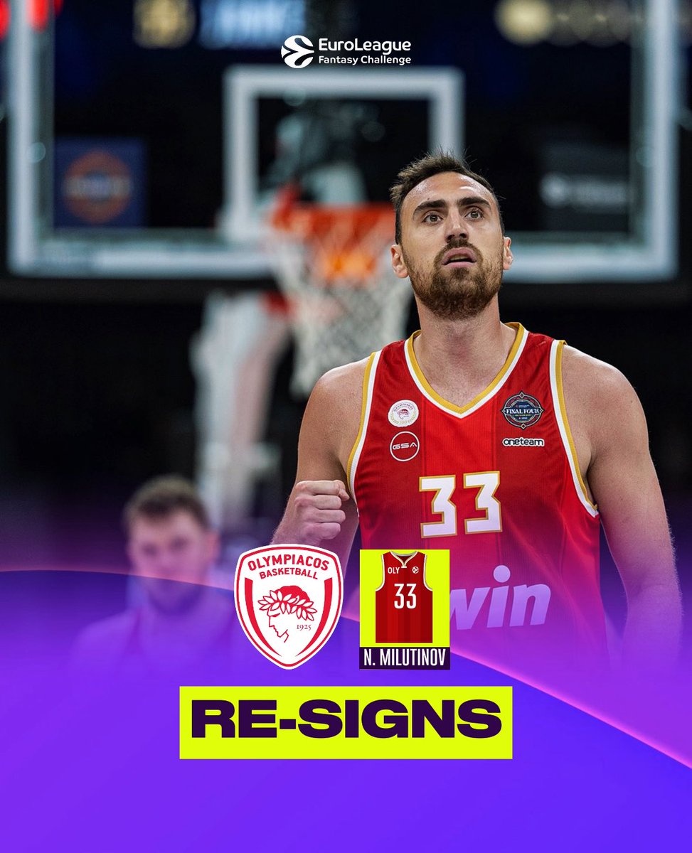 The Serbian resigns with the Reds and stays in Piraeus! 🇷🇸🔴⚪️

#EBF #OlympiacosBC