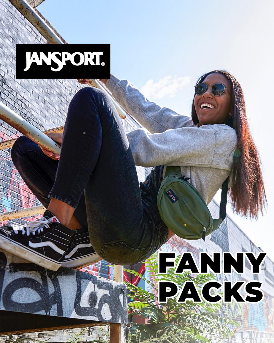 SVPSports's tweet image. From festivals to beach days—carry what counts with a Jansport fanny pack. 

Shop Jansport In-store &amp;amp; Online at SVPSPORTS.CA

#jansport #fannypacks #summeressentials #SVPSports