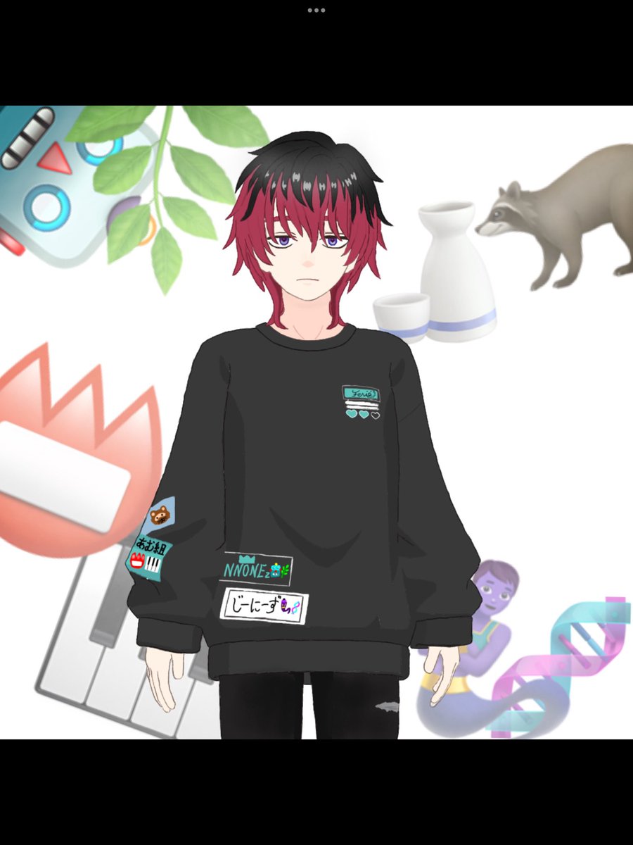 頑張って描きました。
服のファンマ書いた後にテキスト入れられるの知って、後ろに入れました。
もっと早く知りたかったです。
ファンマたち書くのに1時間くらいかかってます。
精進します。
