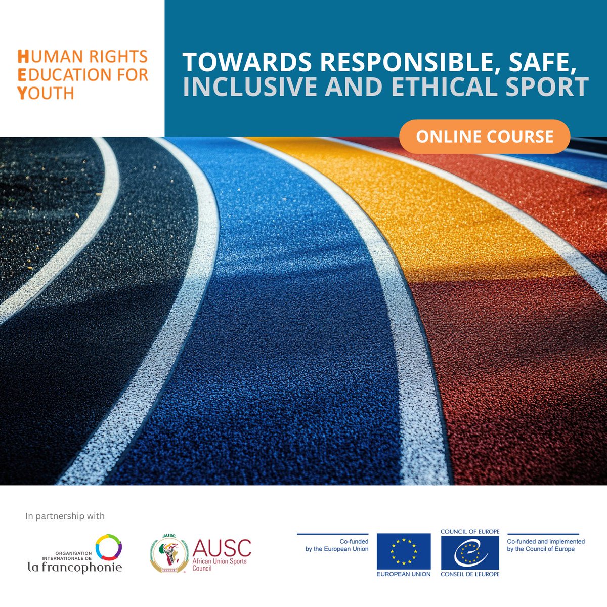 ⏰ There is still time! The HEY course Towards responsible, safe, inclusive and ethical sport (edition in French) will run from 30 June to 27 July. Apply until 17 June!  
🔗 to know more about the call and to access the application form go the nsc website: coe.int/en/web/north-s…