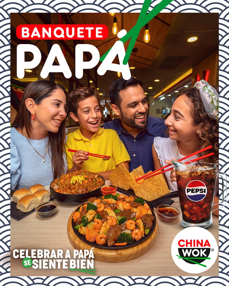 El banquete ideal para llenar de amor a papá (¡y comida deliciosa!) 🍤🥦 Ven a China Wok y celebra con todo el sabor oriental que papá se merece.🥢