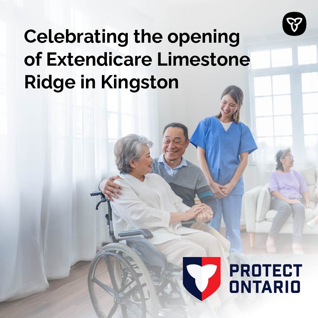 Ontario Long-Term Care (@onlongtermcare) on Twitter photo The government is protecting Ontario’s long-term care system by opening Extendicare Limestone Ridge long term care home in Kingston.
The new home will offer enhanced programming with private spaces for families supporting residents through end-of-life care. The government is protecting Ontario’s long-term care system by opening Extendicare Limestone Ridge long term care home in Kingston.
The new home will offer enhanced programming with private spaces for families supporting residents through end-of-life care.