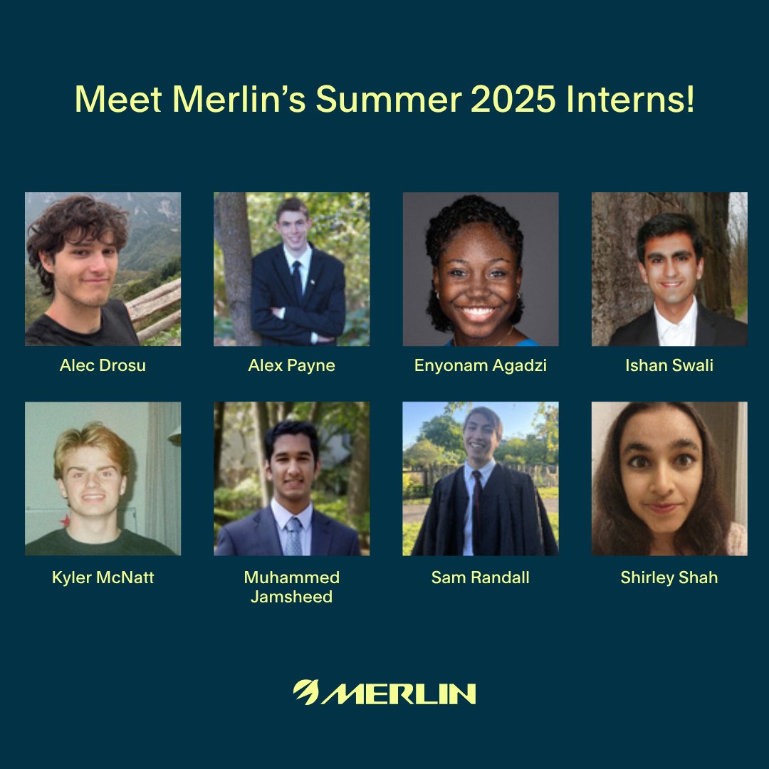 Meet our newest interns who will be joining us this summer!

We're looking forward to working alongside them as we continue to build the Merlin Pilot.