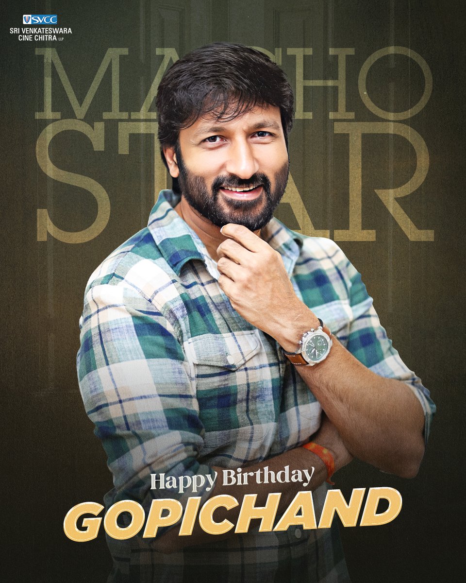 Happy Birthday to the Ever-Energetic &amp; Versatile, Macho Star <a href="/YoursGopichand/">Gopichand</a> 🎉

Wishing you good health &amp; happiness with continued success, intriguing characters ahead!

#HBDMachoStarGopichand