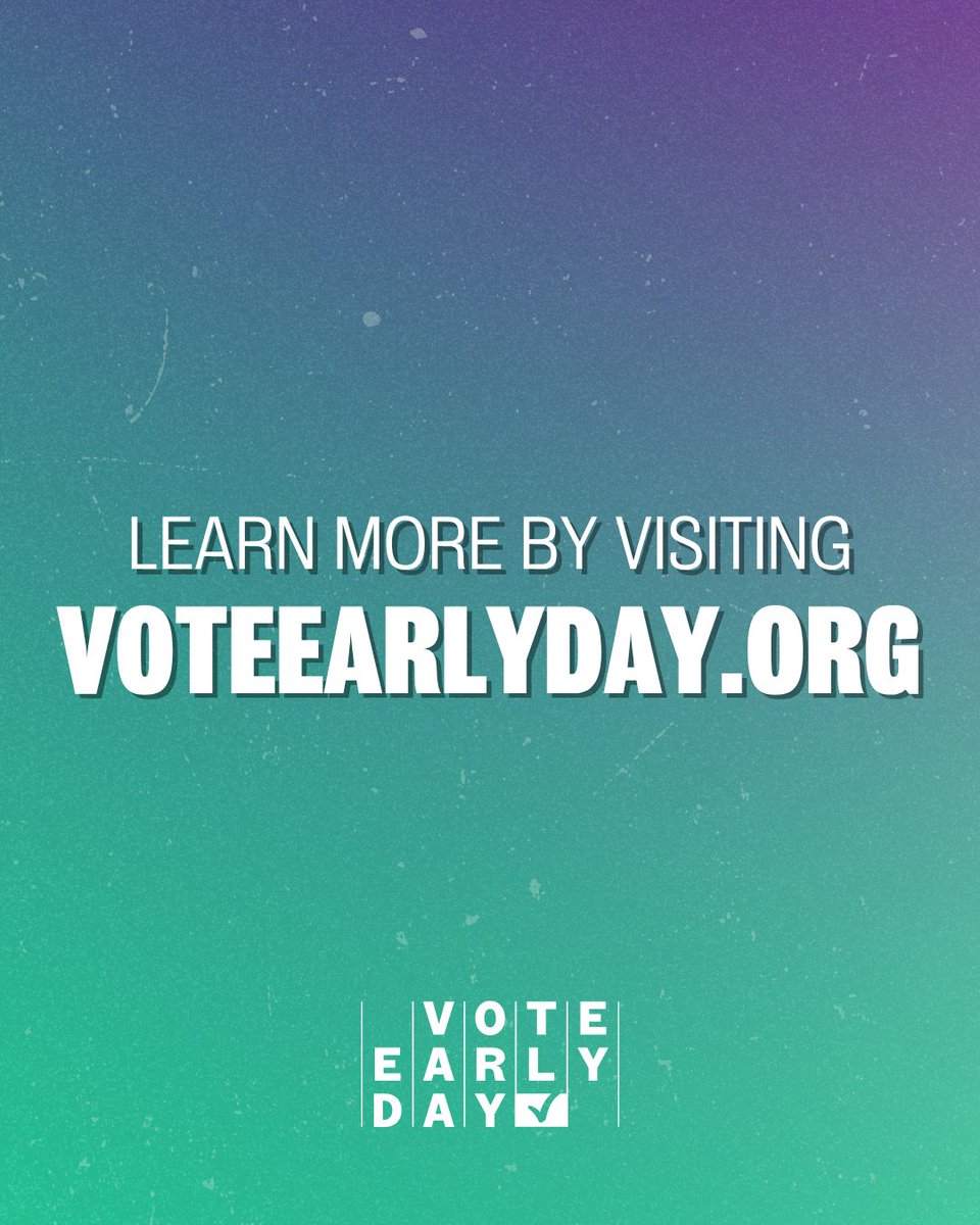 📊 In 2024, 55% of voters cast their ballot before Election Day.

That’s more than half the electorate choosing to plan ahead and vote early—by mail or in person.

Learn how you can vote early by visiting voteearlyday.org/vote

#VoteEarlyDay #EarlyVoting #stats #research