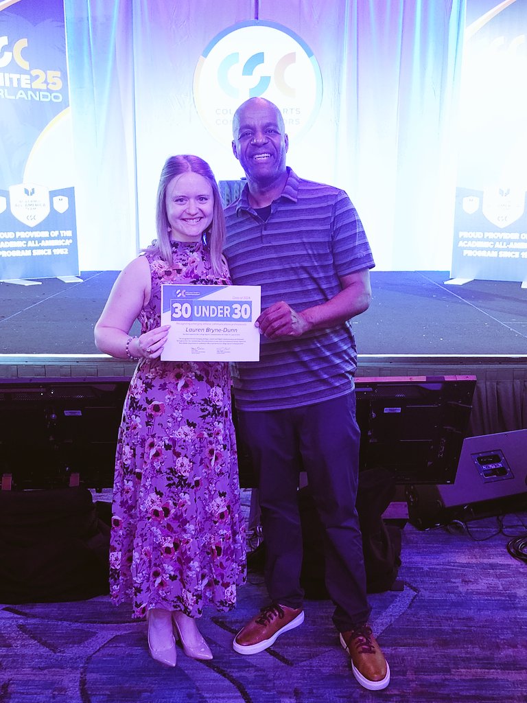 Congratulations to <a href="/MIAA1888/">#D3MIAA Sports</a>'s own <a href="/lb25136/">Lauren Bryne-Dunn</a> on being named as a  <a href="/CollSportsComm/">College Sports Communicators</a> 30 under 30 recipient. #cscunite25 #NACDA25