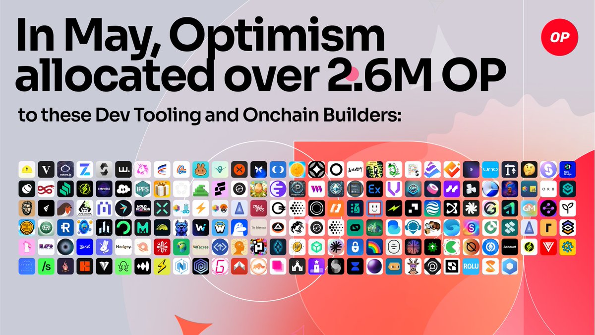 Optimism's tweet image. New month, more Retro Funding.

Retro Funding rewarded 145 apps and 83 dev tools with 2.6M OP in May!

This season has 2 more months to go, meaning 2 more chances to get rewarded for your impact.