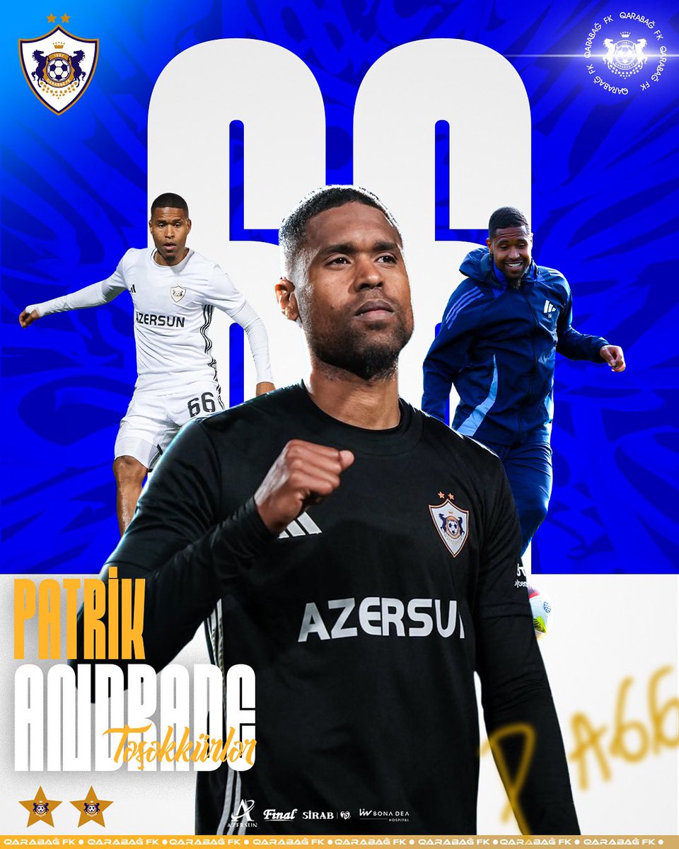 Uğurlar, Patrik Andrade❗️

Komandamıza verdiyin töhfələr, yaşatdığın anlar üçün təşəkkür edirik. Yeni karyera yolunda uğurlar arzulayırıq!

#QarabağFK