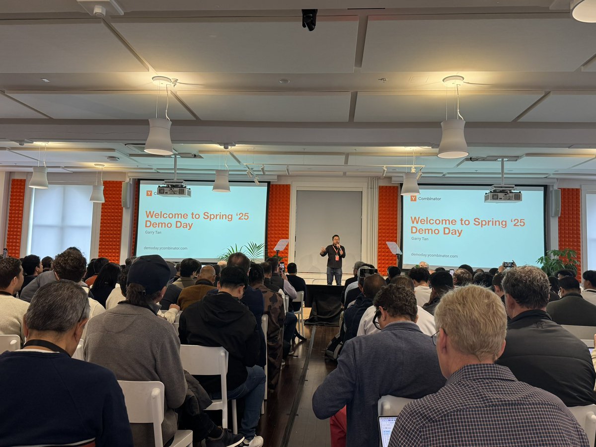 Packed house for YC Demo Day!

Over 18,000 applications -> 0.8% accept rate.

70% applied with $0 revenue, and nearly half had only an idea.

And now growing an average of 12% w/w across the batch!