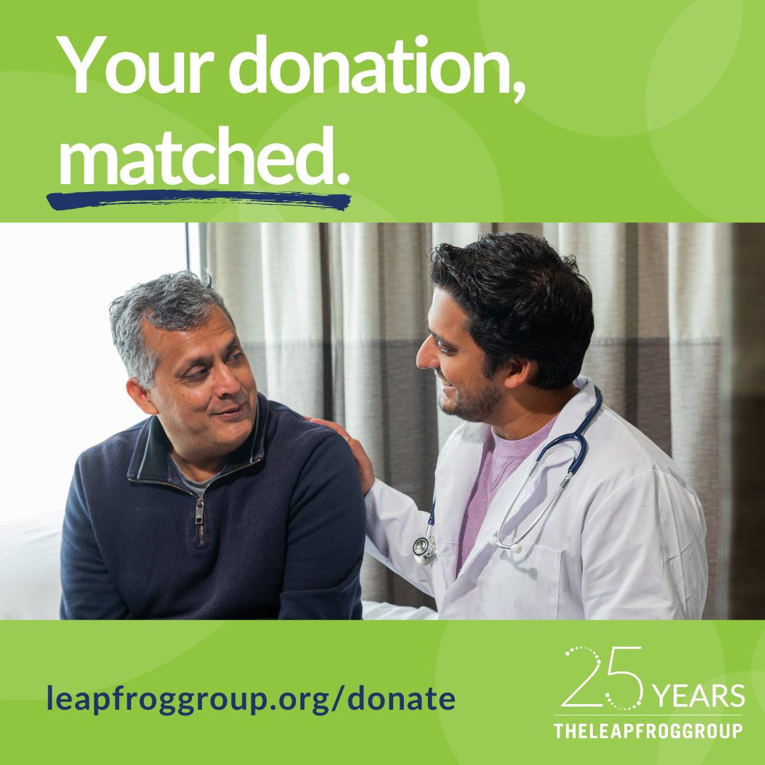 In honor of #Leapfrog25, every donation to the Judie Burrows Education Institute is MATCHED by generous members of Leapfrog's Board. Double your impact on #PatientSafety: leapfroggroup.app.neoncrm.com/forms/donate