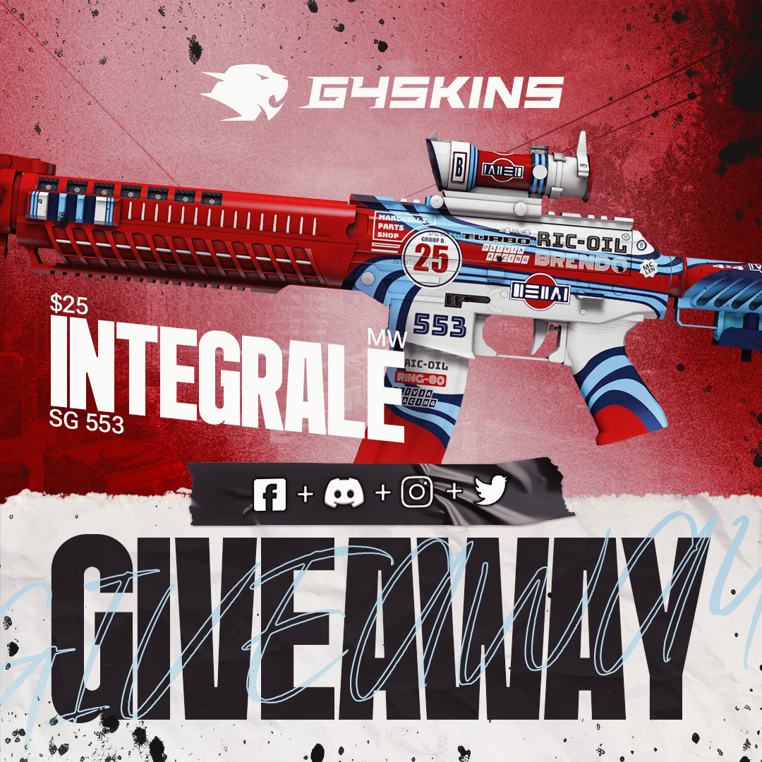G4SkinsCOM (@g4skinsdotcom) on Twitter photo $25 Skin Giveaway with G4Skins!🎉
🎁 SG 553 | Integrale
To enter:
✅Follow <a href="/g4skinsdotcom/">G4SkinsCOM</a>
✅Retweet + Like
✅Tag a CS2 Friend
✅Follow IG instagram.com/g4skins
✅Join our Discord discord.gg/g4skins
Winner will be picked on June 18th. Good luck!💪
#CS2 #CS2Giveaway $25 Skin Giveaway with G4Skins!🎉
🎁 SG 553 | Integrale
To enter:
✅Follow <a href="/g4skinsdotcom/">G4SkinsCOM</a>
✅Retweet + Like
✅Tag a CS2 Friend
✅Follow IG instagram.com/g4skins
✅Join our Discord discord.gg/g4skins
Winner will be picked on June 18th. Good luck!💪
#CS2 #CS2Giveaway
