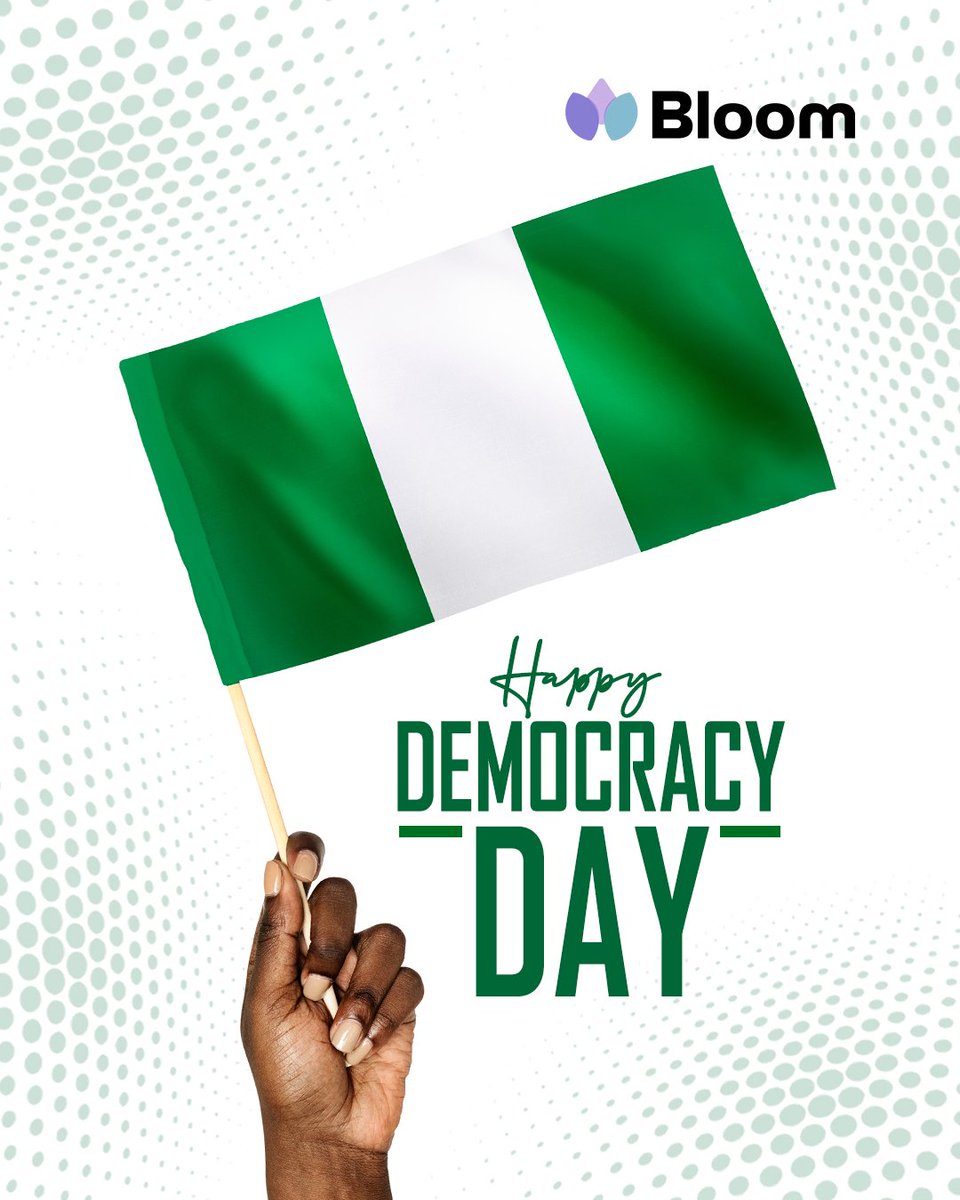 trainwithbloom's tweet image. Happy Democracy Day Nigeria from all of us at Bloom!

#celebrate #holiday #relax #learn