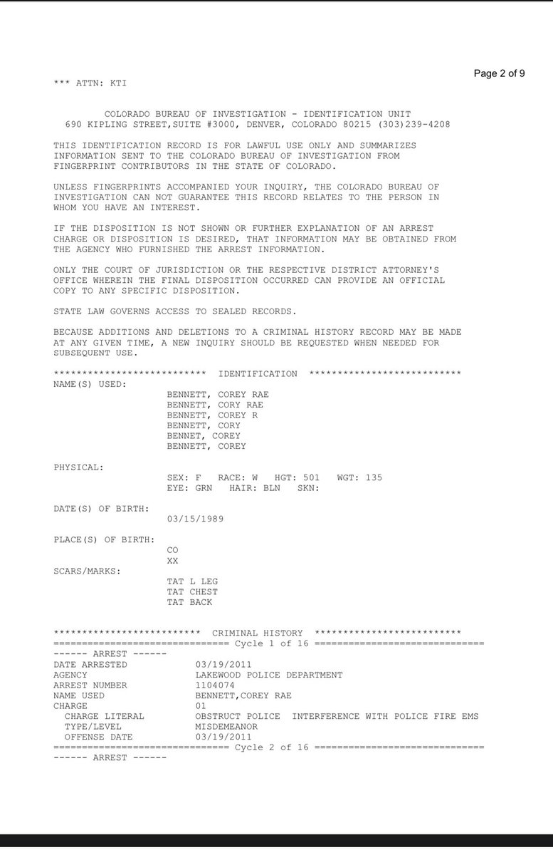 dobetterdnvr's tweet image. 🚨 BREAKING: Corey Rae Bennett was arrested at last night’s protest, charged with 2nd-degree assault on a peace officer. 👮‍♂️ Bennett’s no stranger to legal trouble, with past charges including assault, drugging a victim, child neglect, and more. #News #Protest #CrimeWatch…